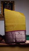 Fancy silk saree with contrast pallu and blouse