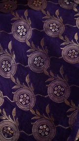 Viscose semi mysore crepe silk with sequence embroidery work