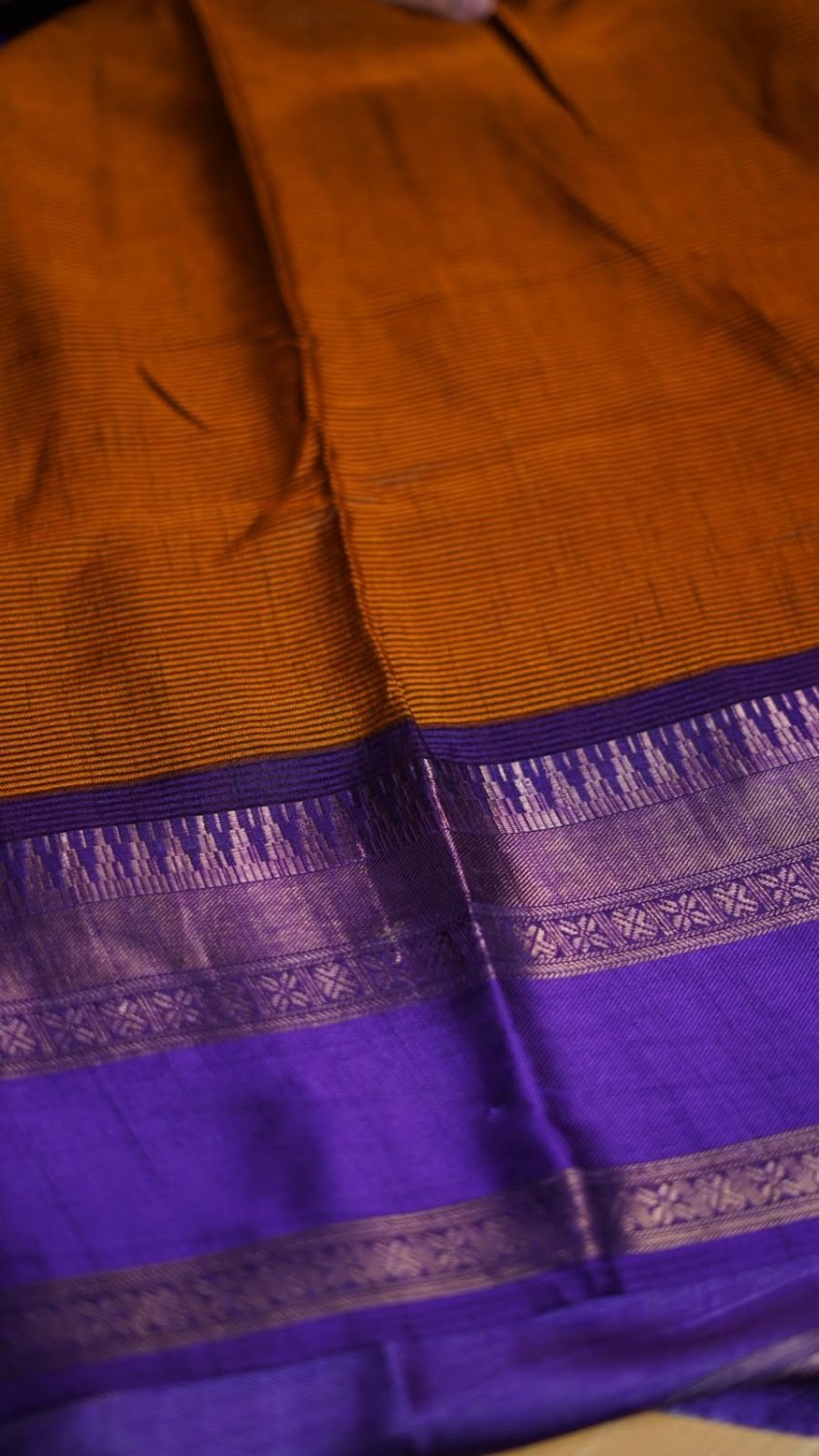 Fancy silk saree with contrast pallu and blouse
