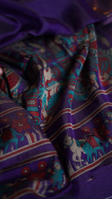 Fancy silk saree with contrast pallu and blouse