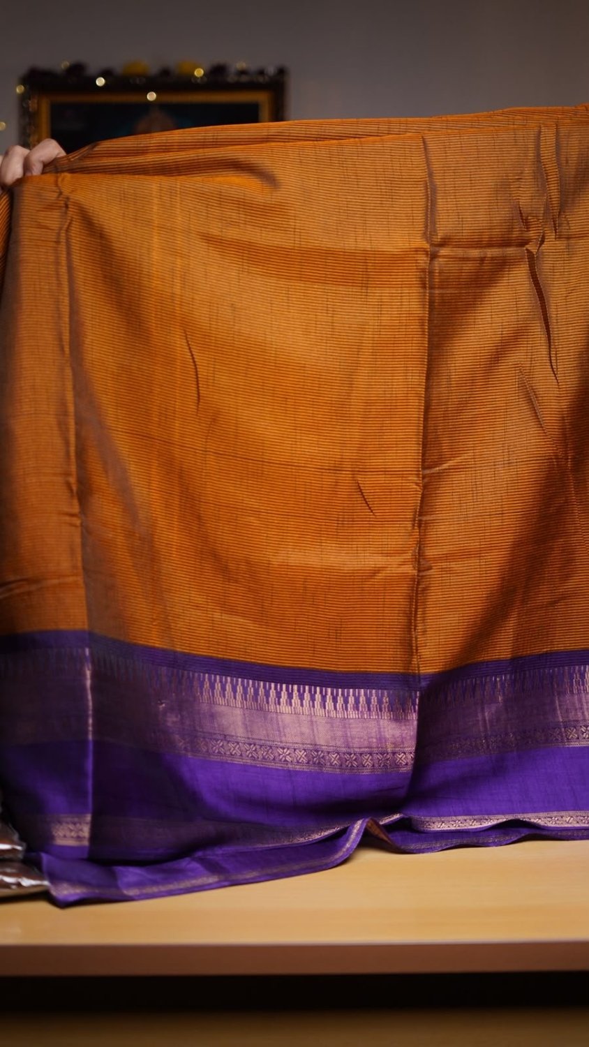 Fancy silk saree with contrast pallu and blouse
