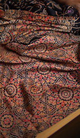 Arjakh Satin viscose silk saree with designer print Sarees Rich Pallu with Designer Original Mirror Work All over saree With* *Heavy mirror Designer lace On Pallu*