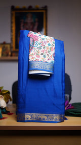 Fabric - Fancy Silk.. Contrast Printed blouse