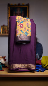 Fabric - Fancy Silk.. Contrast Printed blouse
