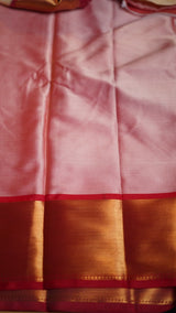 Semi katan contrast pallu and blouse
