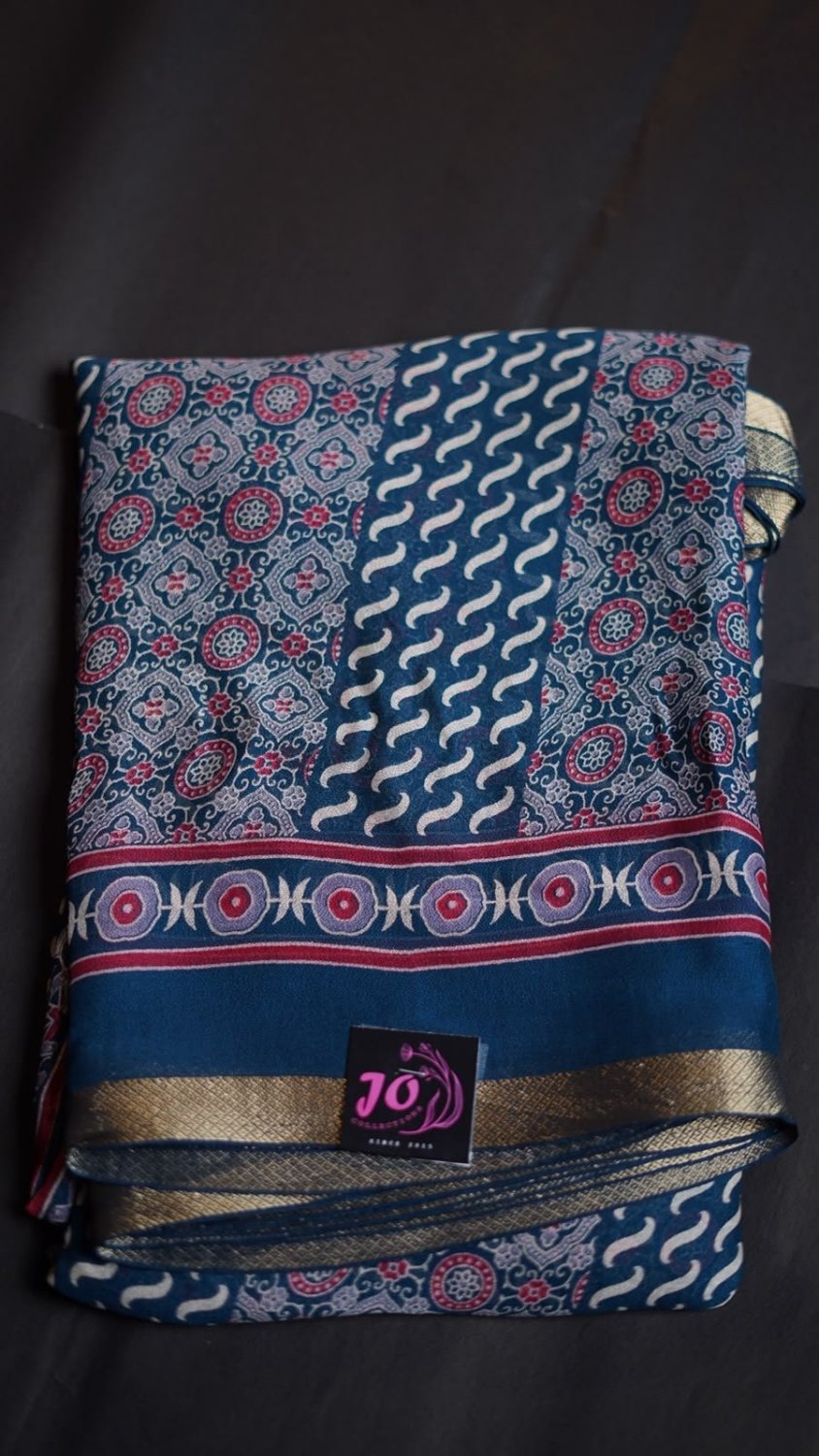 Mishi georgette with running pallu and blouse