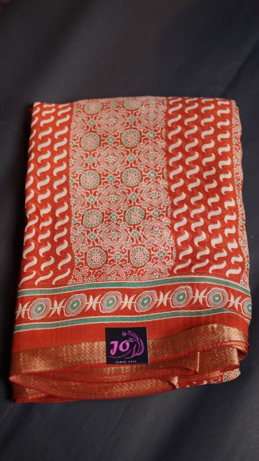 Mishi georgette with running pallu and blouse