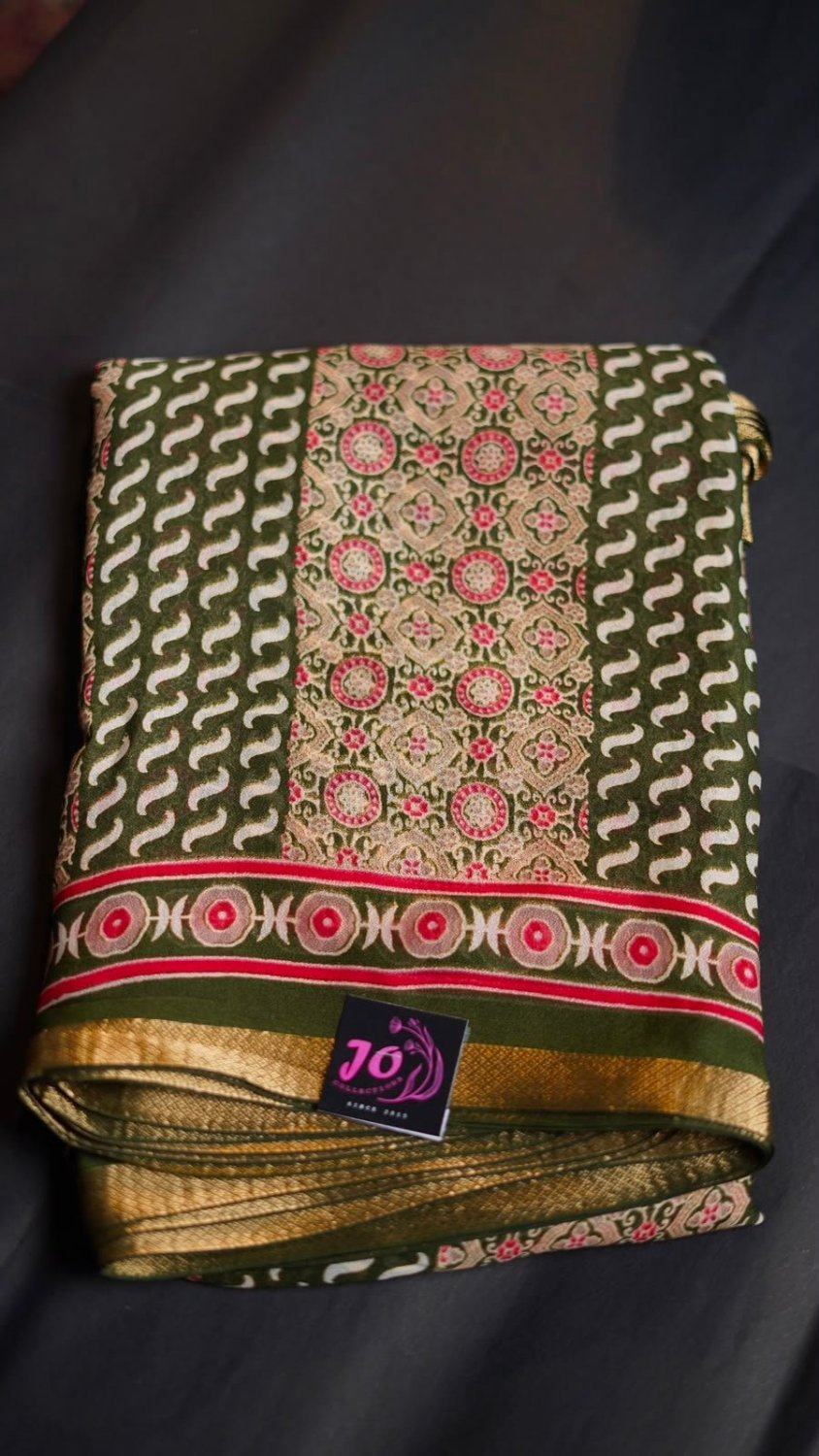 Mishi georgette with running pallu and blouse