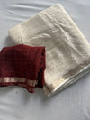 Quality- Pure viscose Chinon Saree With zari chex and pattu borderZari weaving PalluPaired with running viscose chinon chex Blouse