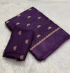 Pure soft Viscose Khadi silk fabric with satin border both side and jacquard half flower butti all over with running blouse