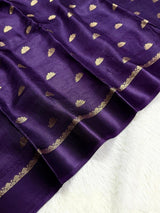 Pure soft Viscose Khadi silk fabric with satin border both side and jacquard half flower butti all over with running blouse