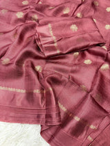 Soft Viscose Khadi silk fabric with satin border both side jacquard leaffigure design all over with running blouse..