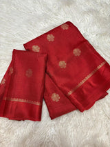 Soft Viscose Khadi silk fabric with satin border both side jacquard leaffigure design all over with running blouse..