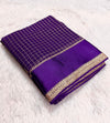 Pure Viscose Georgette saree with lurex thread chex weaving all over Saree With satin borderComes with viscose georgette Blouse