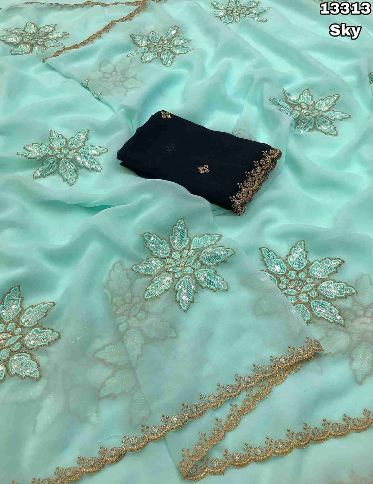 Faux Georgette sarees - JO Collections
