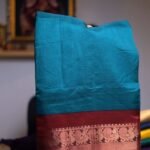 Fancy silk saree with contrast pallu and blouse