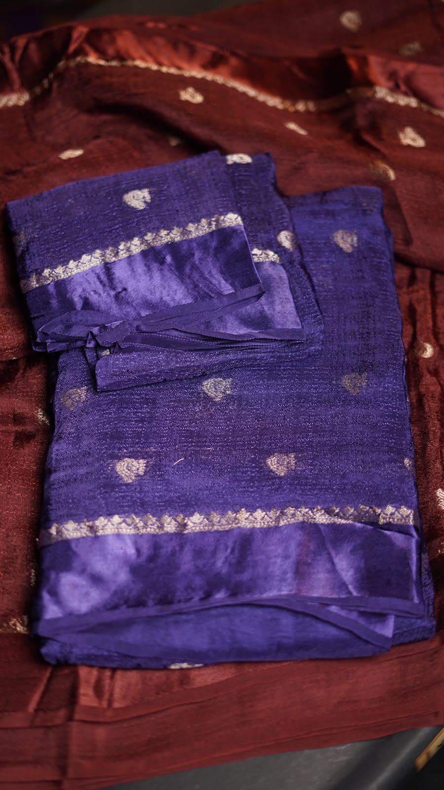 Soft Viscose Khadi silk fabric with satin border both side jacquard birds figure design all over with running blouse Partywear trending saree